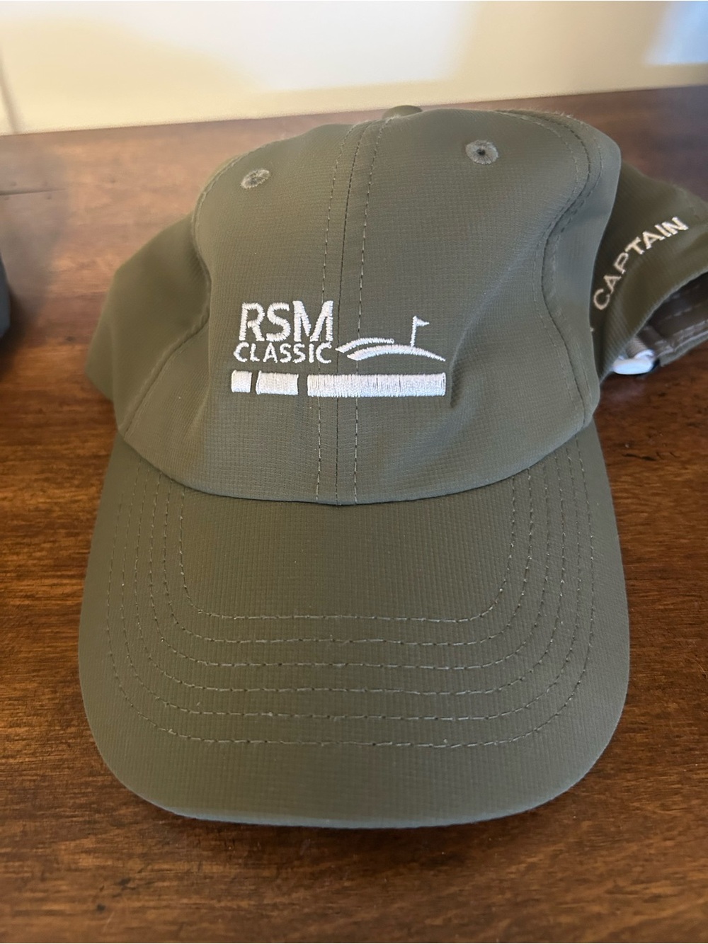 Sea Island RSM Classic Olive Baseball Cap with White Embroidery